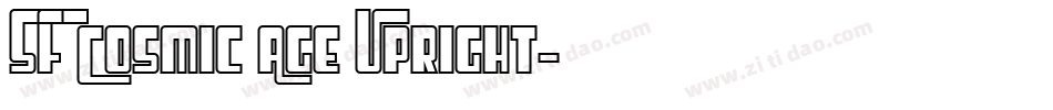 SF Cosmic Age Upright字体转换